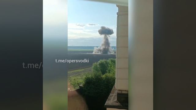 Момент крушения беспилотника, в районе н.п. Усово Одинцовского городского округа Московской области