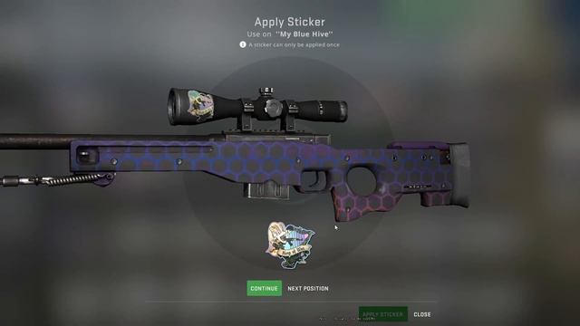 Max Blue Electric Hive And A Harp Of War Sticker Added