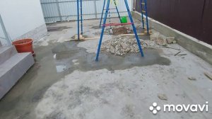 Бетонирование полипропиленового бассейна/Последний этап