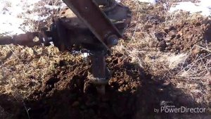 ЮМЗ 6 4х4, ямобур самодельный