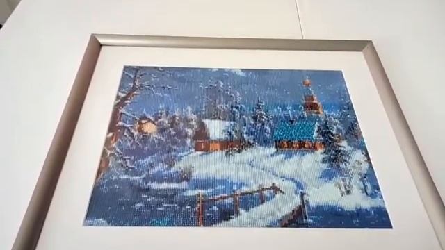 СКАЗОЧНАЯ ЗИМА в алмазной технике. Готовая работа.