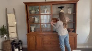 Neutral Dining Room Hutch | ✨REVEAL ✨ & Decorate With Me