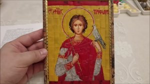Икона Святого Трифона  из охотничьих  гильз / The icon of St. Tryphon made of hunting cartridges