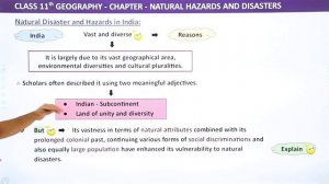 Natural Disaster and Hazards in India - Natural Hazards And Disasters | Class 11 Geography