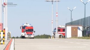 Feuerwehr am Flughafen-Dresden International