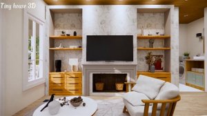 6 x 7 Meters - Cute Beautiful The Cottage House | Tiny House 3D