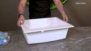 Мойка кухонная Paulmark Kante PM106052-WH белый кварц 60 х 52 см