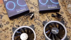 РАСПАКОВКА ВЕНТИЛЯТОРОВ AEROCOOL REV BIUE