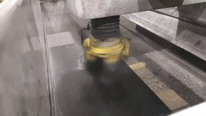 Полировка гранита на станке. LUX