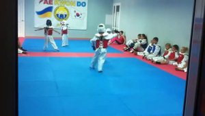 Тхэквондо WTF Николь 4 года тренировка.