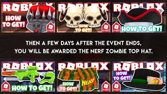[EVENT] How to get the NERF ZOMBIE TOP HAT | Roblox смотреть онлайн