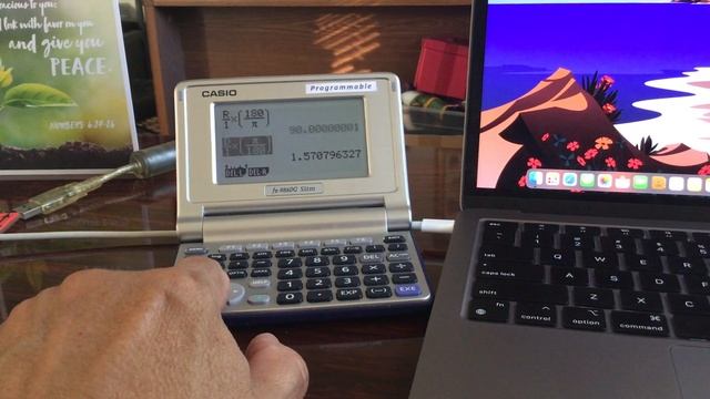 fx-9860G Slim Programmable: Calculation History for later reuse: Radians-Degrees смотреть онлайн