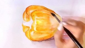 Жёлтый перец акварелью
