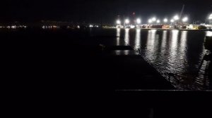 Панамский канал, часть прохода, ночь. ❤️🔥