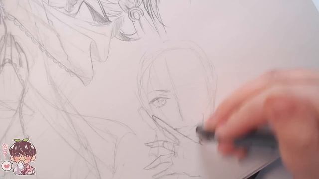 Sketching ASMR LUXIEM| Real Time + No Talking