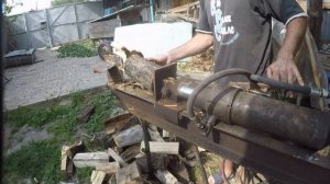 Дровокол гидравлический своими руками на движках от стиральной машинки.DIY hydraulic wood splitter