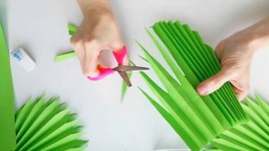 ☀️Летний декор своими руками.? Тропические листья из бумаги. Реалистичные пальмове листья.