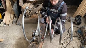 Сгибаю круглую трубу на самодельном трубогибе