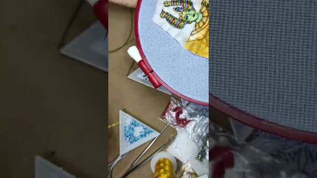 Вышивка колье в египетском стиле. смотреть онлайн