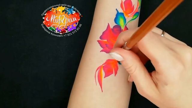 Аквагрим Розы палеткой Global Tropical