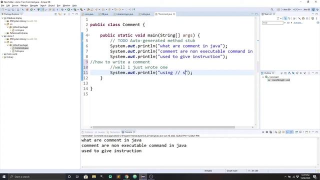 How to comment in java(step by step) смотреть онлайн