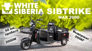 Незаменимый помощник, электротрицикл White Siberia SIBTRIKE MAX 2000w