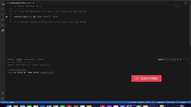 Logical operators (&& ||) in JavaScript