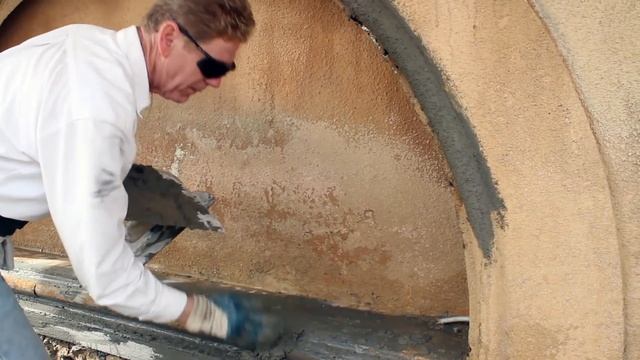 Cement Stucco-Flex acrylic finish over styrofoam. смотреть онлайн