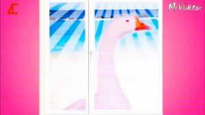 Розовый гусь танцует под музыку "Розовый гусь смотрит в окно"