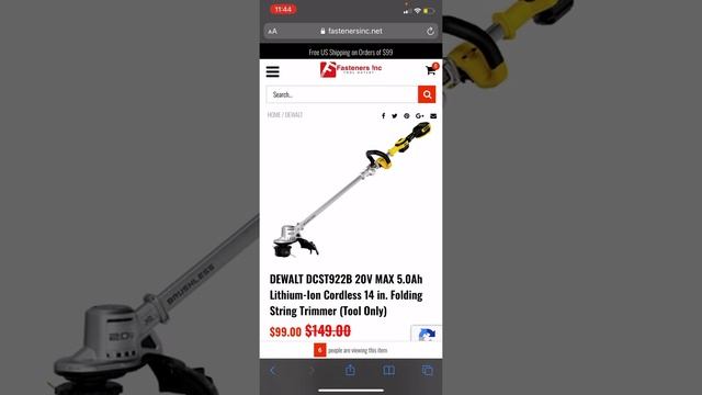 Dewalt XR String Trimmer $100 + Free Shipping!