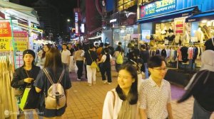 세계인이 몰려드는 홍대 휴일 저녁 산책, 춤거리, 커피 거리, 클럽거리, 서울 홍대 여행, 서울 트래블 워커.