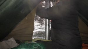 ⛺ Ночевка в палатке из тентов с печью-трубой ? Зимний бушкрафт-поход в лес