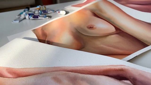 Эстетика ню | Женская фигура акварелью | Уроки живописи для новичков смотреть онлайн
