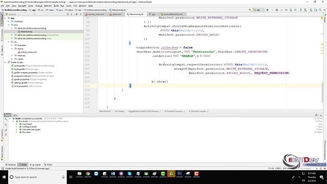 Kotlin Android Tutorial - Screen Record