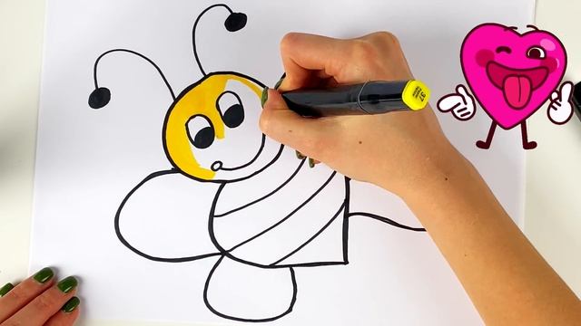 Bolalar Uchun Ari rasm chizish / Drawing Bee for children/сурет салып уйрену / Рисование для детей смотреть онлайн
