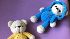 Мишка крючком. Шапочка с отверстиями для ушек. Часть 2