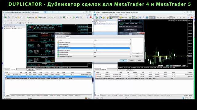 Duplicator - Дублирование сигналов и сделок на терминале МТ4 и МТ5