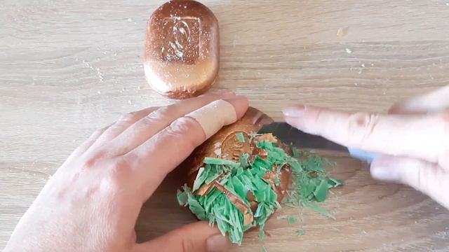 Cutting Dry Gold Soap / ASMR Soap / Режу сухое мыло в золоте. АСМР мыло