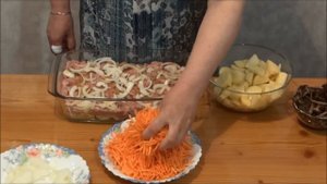 КАРТОФЕЛЬ С ФАРШЕМ И ГРИБАМИ ТУШЕНАЯ В ДУХОВКЕ