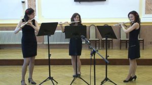 Mozart: 5 Pieces for 3 Flutes - 1. Menuetto - Performed by The Merliton Flute Trio