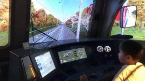 На тренажере машиниста поезда в Музее железных дорог г.Санкт-Петербурга. #машинист #музей #поезд