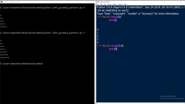 Python Exercises (beginner): Triangle Pattern programs in Python #1