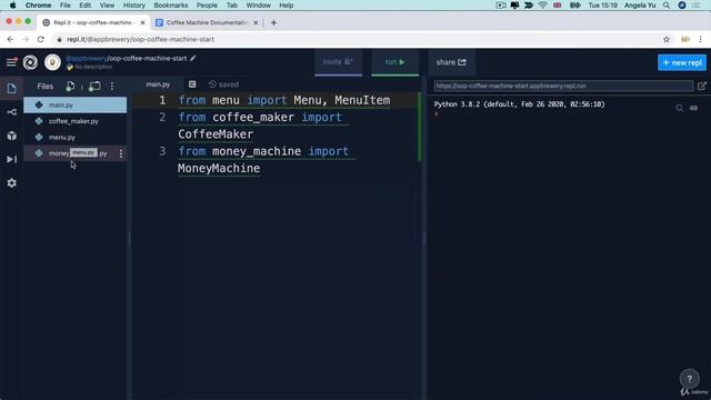 Building the Coffee Machine in OOP | 100 Days of Code: The Complete Python Pro Bootcamp for 2022