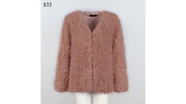 Одежда с AliExpress. Повседневное меховое пальто осень зима без воротника для женщин.