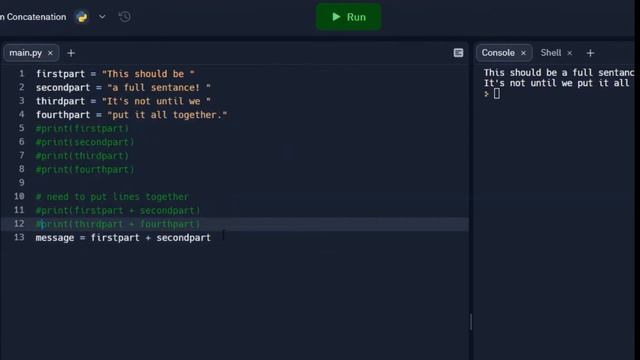 Python Programming How to use Concatenation | Combining Strings | Lesson 4