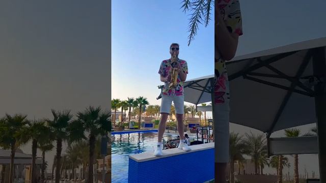 Pool party Dj & Sax in Abu Dhabi Rixos hotel