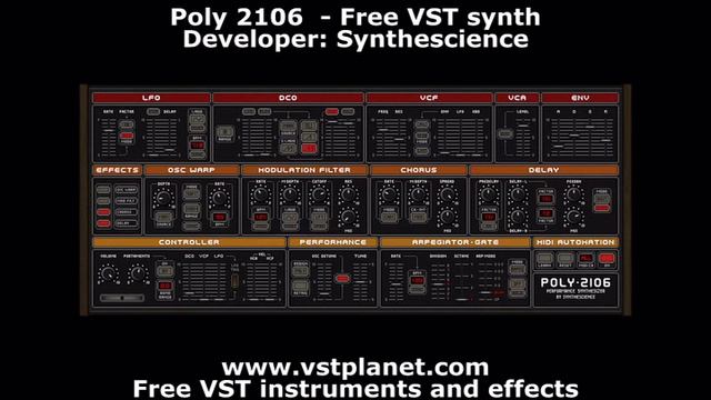 Poly 2106 - Free VST synth - vstplanet.com смотреть онлайн