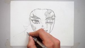 how to draw Kyojuro Rengoku Easy | Demon slayer