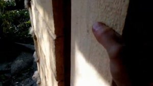 Ставлю дверь в бане или брусовом доме по правилам.