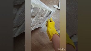 как приклеить гипсовый кирпичик самой